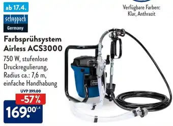 Aldi Süd Scheppach Farbsprühsystem Airless ACS3000 Angebot