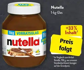 Aldi Süd Nutella 1 kg Glas Angebot