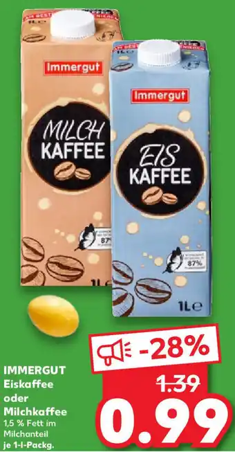 Kaufland Immergut Eiskaffee oder Milchkaffee 1 L Packg. Angebot