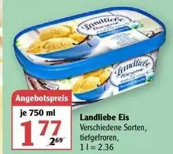 Globus Landliebe Eis 750ml Angebot