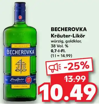 Kaufland Becherovka Kräuter Likör 0,7 L-Fl. Angebot