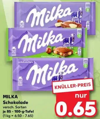 Kaufland Milka Schokolade 85-100 g Tafel Angebot