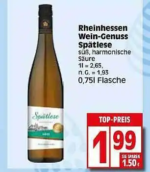 Elli Markt Rheinhessen wein-genuss spätlese Angebot