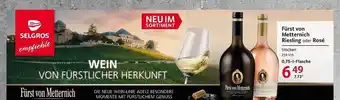 Selgros Fürst von metternich riesling oder rosé Angebot