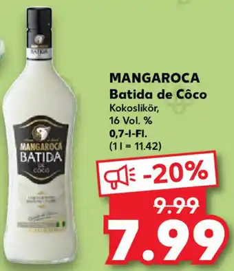 Kaufland Mangaroca Batida de Côco 0,7 L-Fl. Angebot