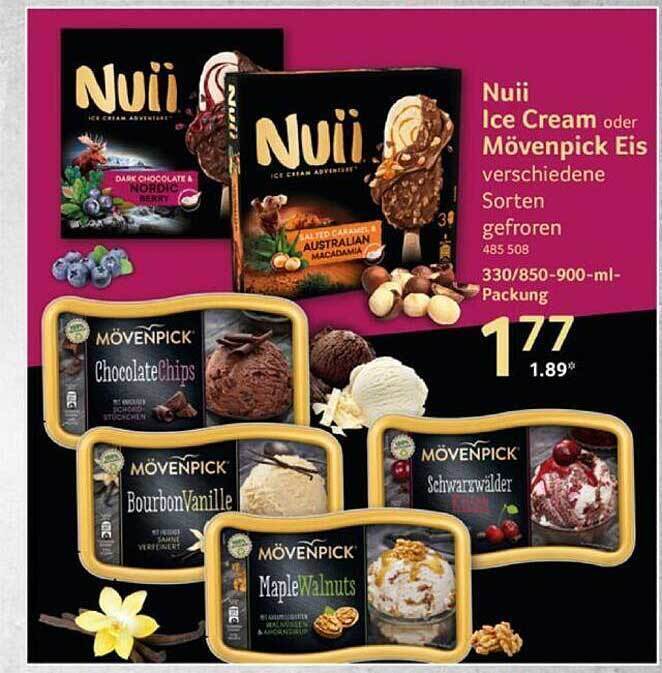 Nuii ice cream oder mövenpick eis Angebot bei Selgros