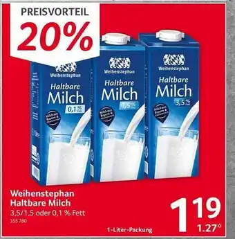 Selgros Weihenstephan haltbare milch Angebot