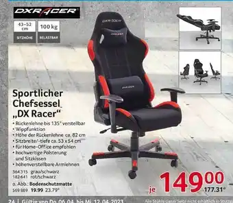 Selgros Sportlicher chefsessel „dx racer“ Angebot