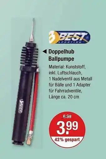 V Markt Best doppelhub ballpumpe Angebot
