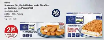 V Markt Frosta schlemmerfilet, fischstäbchen, marin. fischfilets oder backofen- oder pfannenfisch Angebot