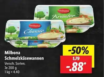 Lidl Milbona schmelzkäsewannen Angebot