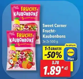 Lidl Sweet corner frucht-kaubonbons Angebot