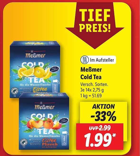 Meßmer cold tea Angebot bei Lidl