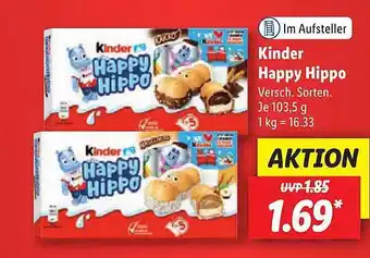 Lidl Kinder happy hippo Angebot