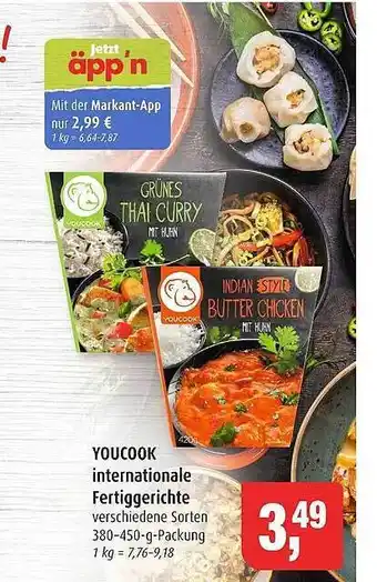 Markant Youcook internationale fertiggerichte Angebot