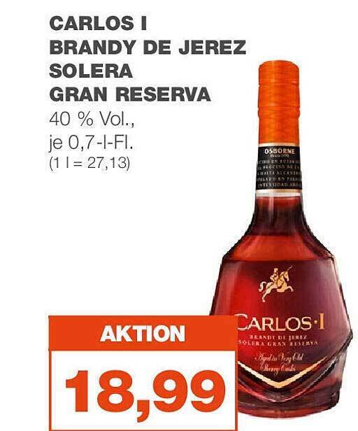 Carlos i brandy de jerez solera gran reserva Angebot bei mein real