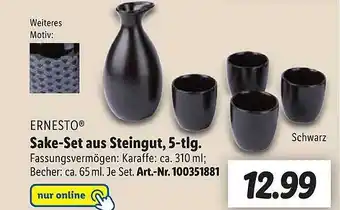 Lidl Ernesto sake-set aus steingut Angebot