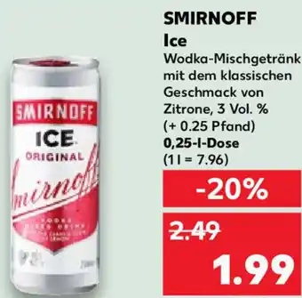 Kaufland Smirnoff Ice 0,25 L Dose Angebot