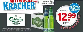 Getränkeland Carlsberg premium lager beer oder alkoholfrei 0,0 % Angebot