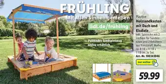 Lidl Playtive Holzsandkasten mit Dach und Eisdiele Angebot