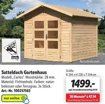 Lidl Karibu Satteldach Gartenhaus Angebot