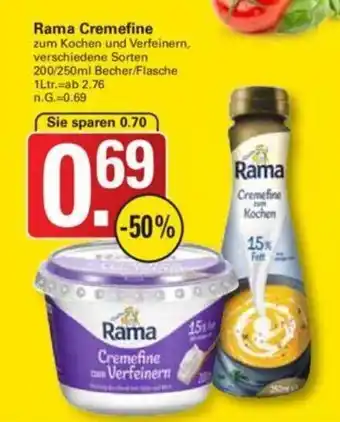 WEZ Rama Cremefine 200/250ml Angebot