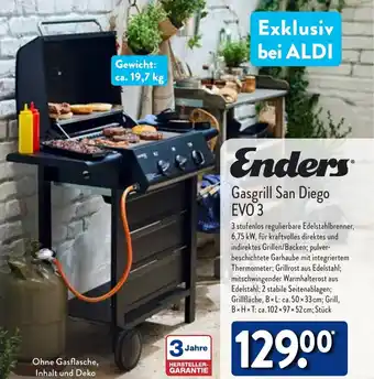 Aldi Nord Enders Gasgrill San Diego Evo 3 Angebot