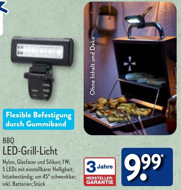BBQ LED Grill Licht Angebot bei Aldi Nord