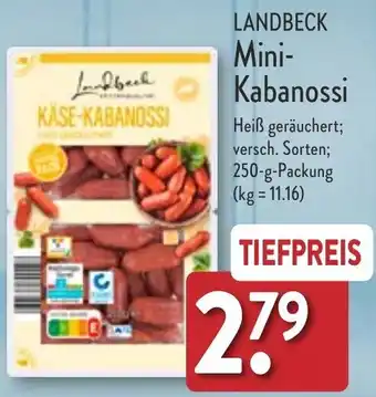 Aldi Nord Landbeck Mini Kabanossi 250 g Packung Angebot