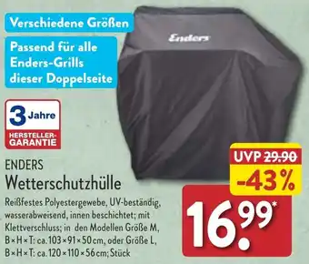 Aldi Nord Enders Wetterschutzhülle Angebot