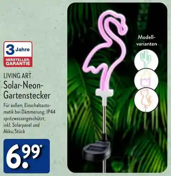 Aldi Nord Living Art Solar Neon Gartenstecker Angebot