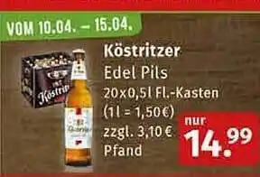 Markgrafen Köstritzer edel pils Angebot