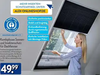 Aldi Nord Kombiplissee Sonnen und Insektenschutz für Dachfenster Angebot