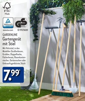 Aldi Nord Gardenline Gartengerät mit Stiel Angebot