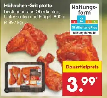 Netto Marken-Discount Hahnchen-Grillplatte 800g Angebot