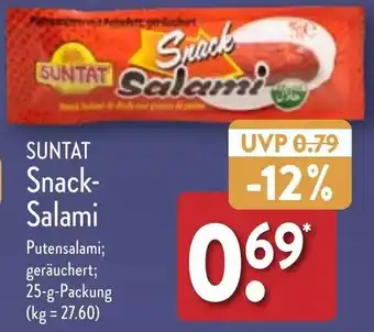 Aldi Nord Suntat Snack Salami 25 g Packung Angebot