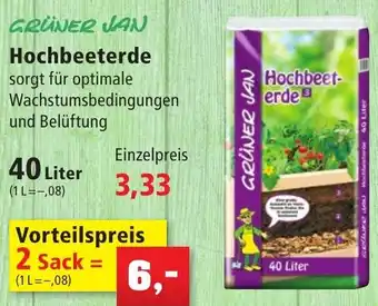Thomas Philipps Grüner Jan Hochbeeterde 40 Liter Angebot