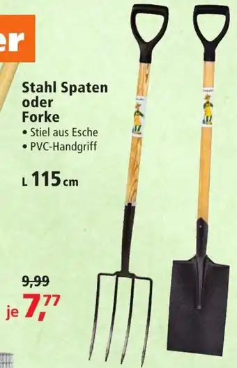 Thomas Philipps Stahl Spaten oder Forke L 115 cm Angebot