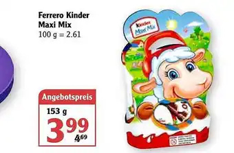 Globus Ferrero Kinder Maxi Mix 153g Angebot