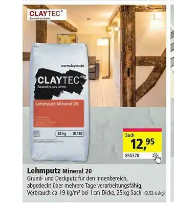 Holz Possling Lehmputz Mineral 20 Angebot