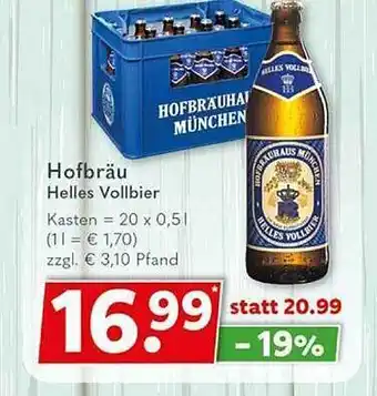 Getränkeland Hofbräu helles vollbier Angebot