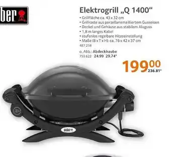 Selgros Weber elektrogrill „q 1400“ Angebot