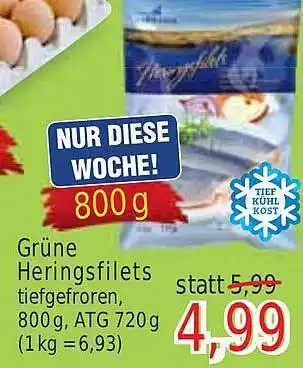 Wiglo Wunderland Grüne heringsfilets tiefgefroren Angebot