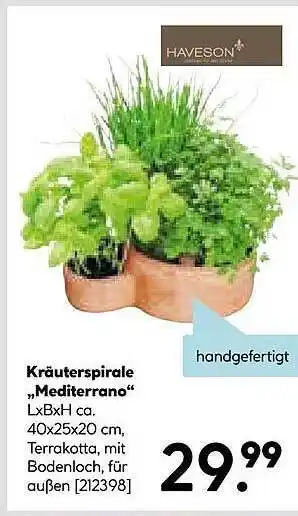 Hellweg Kräuterspirale mediterrano haveson Angebot