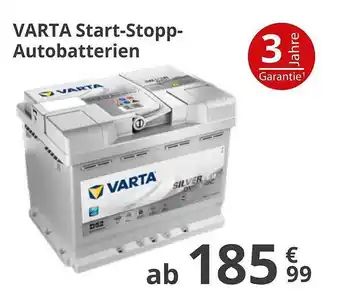 A.T.U. Varta start-stopp-autobatterien Angebot