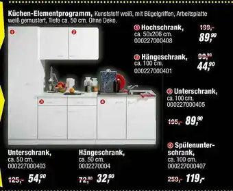 Opti Wohnwelt Küchen-elementprogramm,, Hochschrank, Hangeschrank Angebot