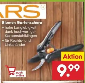 Netto Marken-Discount Fiskars Blumen Gartenschere Angebot