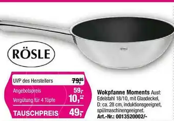 Opti Wohnwelt Rösle Wokpfanne Moments Angebot