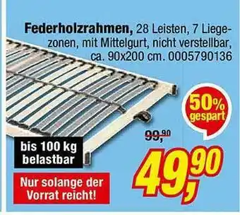 Opti Wohnwelt Federholzrahmen Angebot