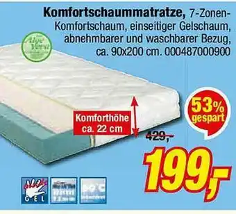 Opti Wohnwelt Komfortschaummatratze Angebot